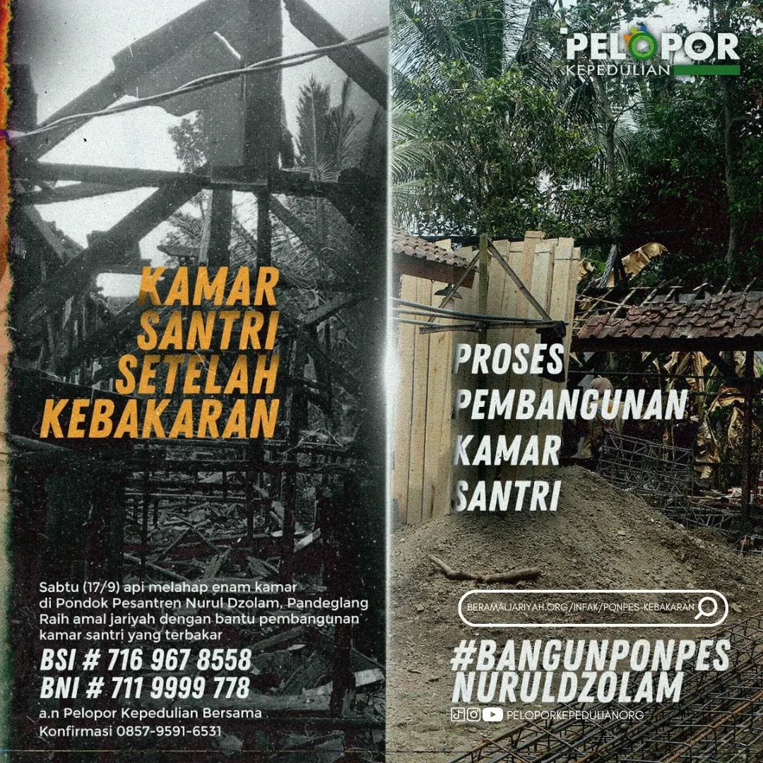 Bantu Bangun Kobong Santri, Pelopor Kepedulian Cari Sahabat Peduli yang Ingin Berkontribusi